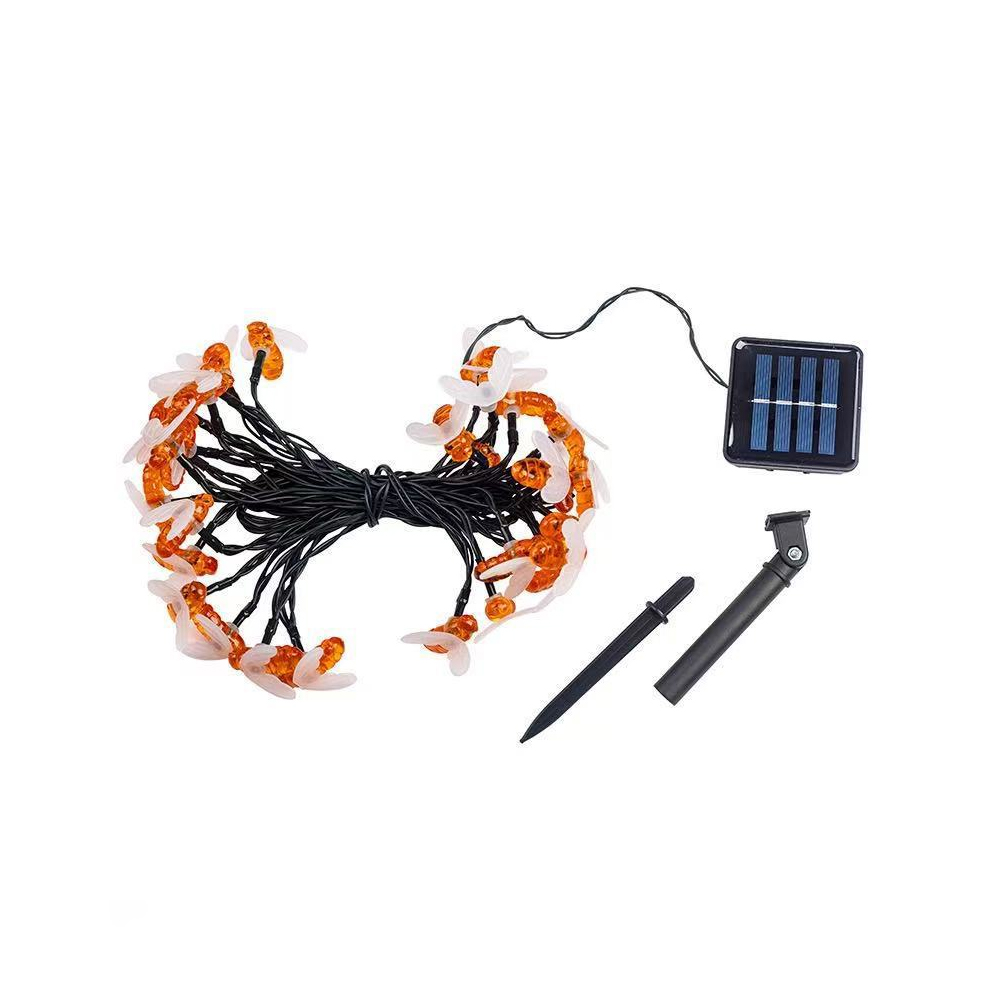 Guirlande Solarleuchte Für Den Garten, 12 M, 8 Modi, Guirlande Lumineuse Solaire Étanche Pour Extérieur, Girlande, Weihnachten, Urlaub – Weißes Licht
