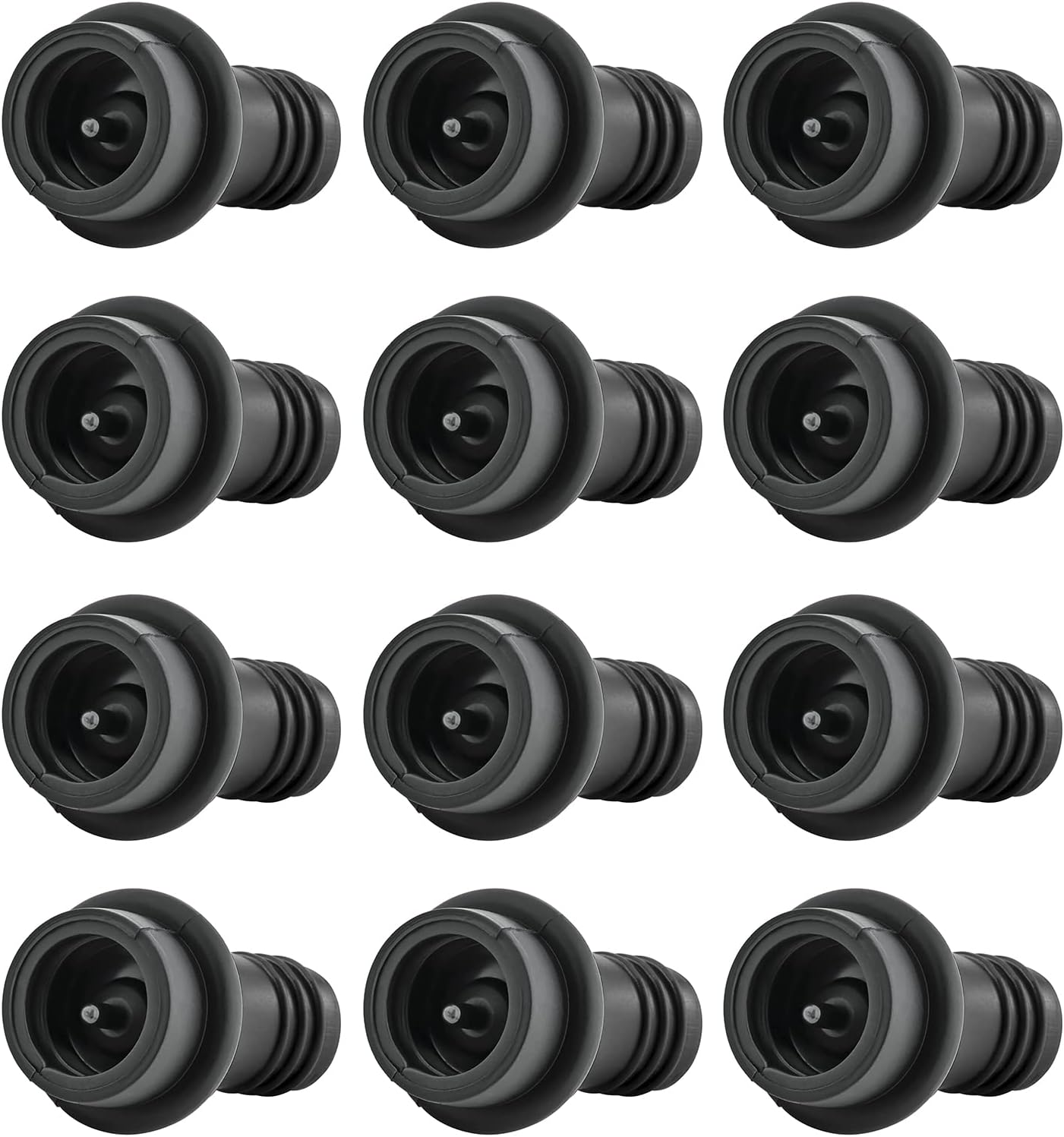 Bouchons Pour Pompe Vide 12-teilig, Bouchon Boteille Vin, Garder Le Vin Frais-noir