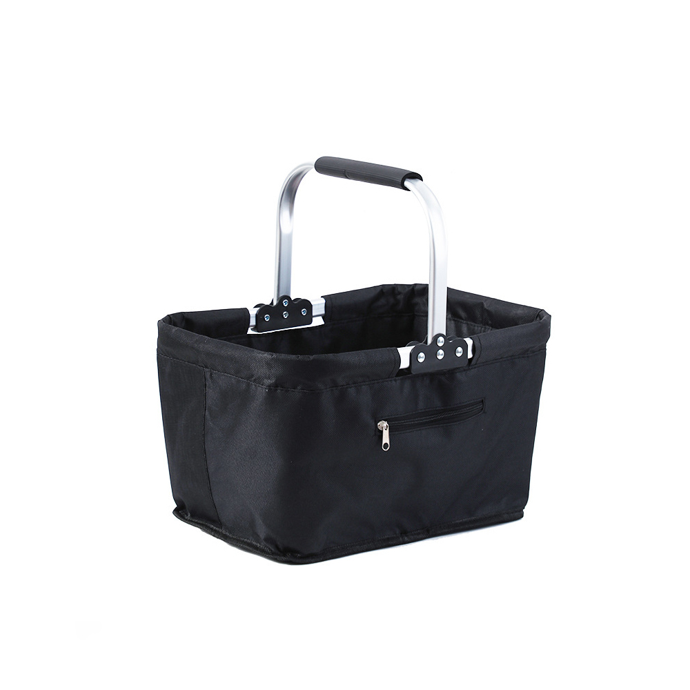 Panier De Transport Robuste & Panier De Pique-nique, Grand Panier Pour Famille, Pour Achats, Voyage Et Camping (schwarz)