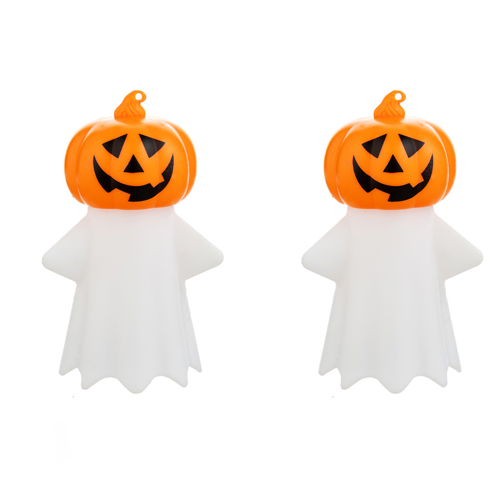Viele 2 Schleier Und Halloween In Form Von Citrouille Und Fantôme, Tischdekoration In Form Von Citrouille Luminous Pour Fête Effrayante