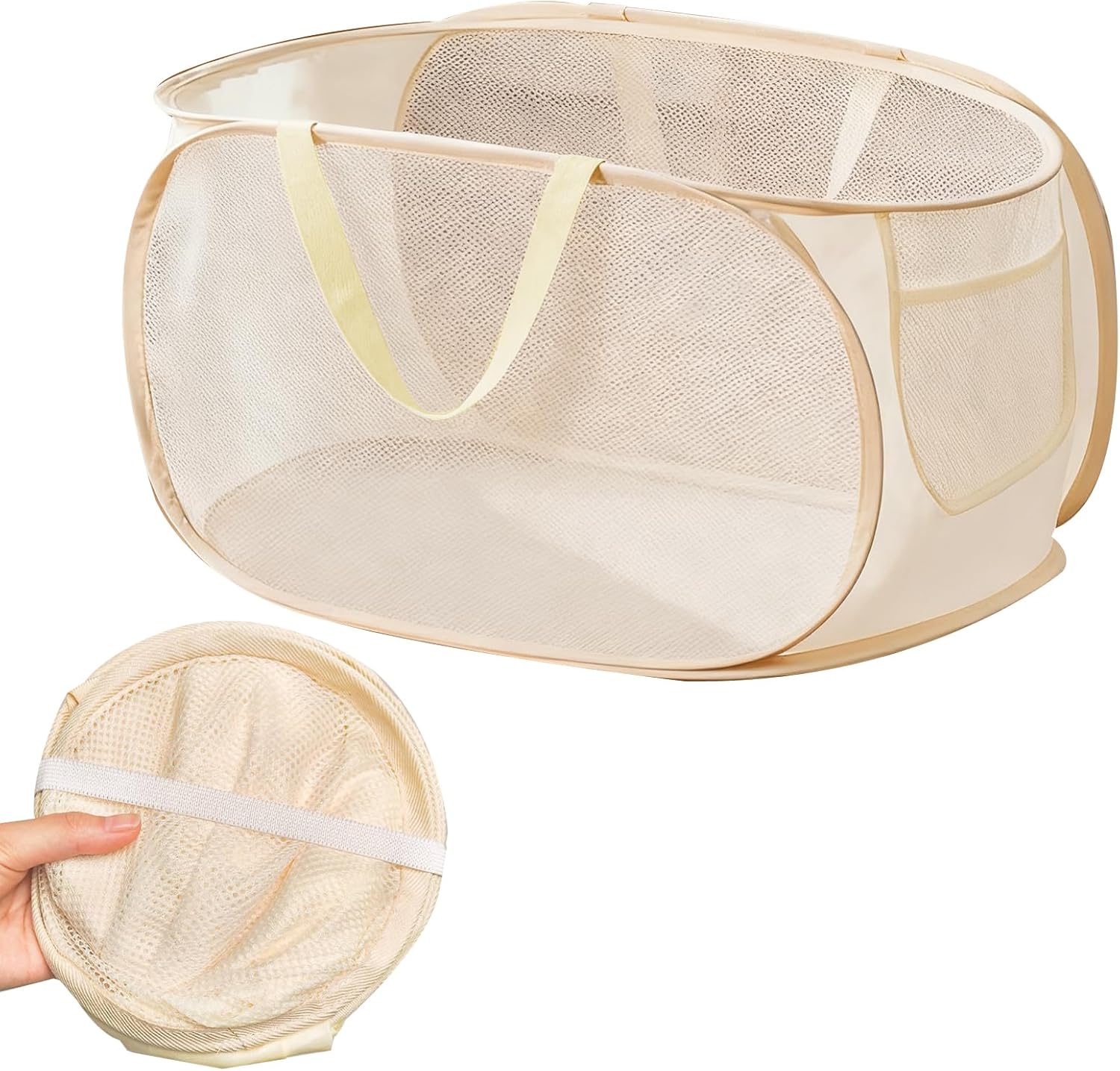 Paniers À Linge Pliable, 70l+ Corbeille À Linge Sale Avec Poignées, Pop Up In Panier Rangement Linge Grand Capacity, Biegsame Und Tragbare Laverie
