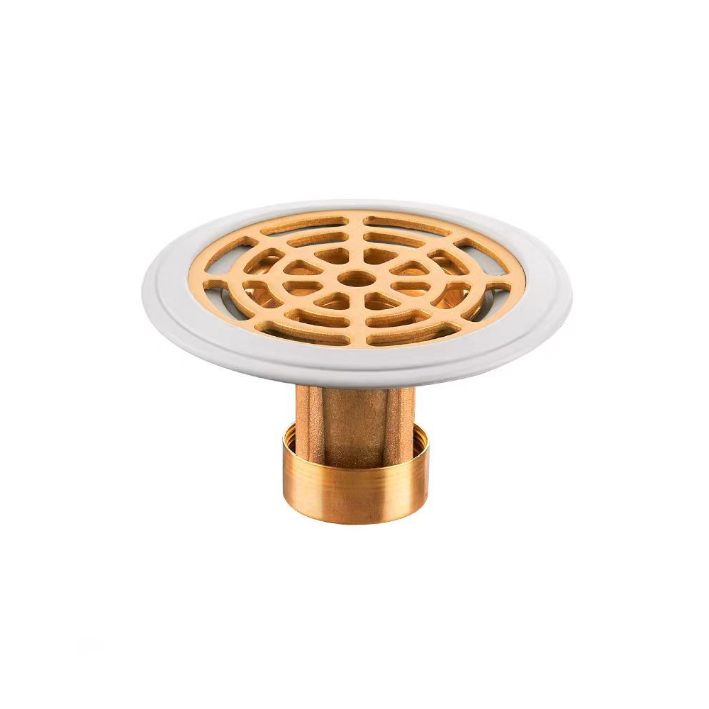 Siphon De Sol Avec Bouchon Anti-odors – Bondes De Douche En Cuivre À Joint Caoutchouc – Pour Eviers, Baignoires Et Salles De Bain – Raccord Universel