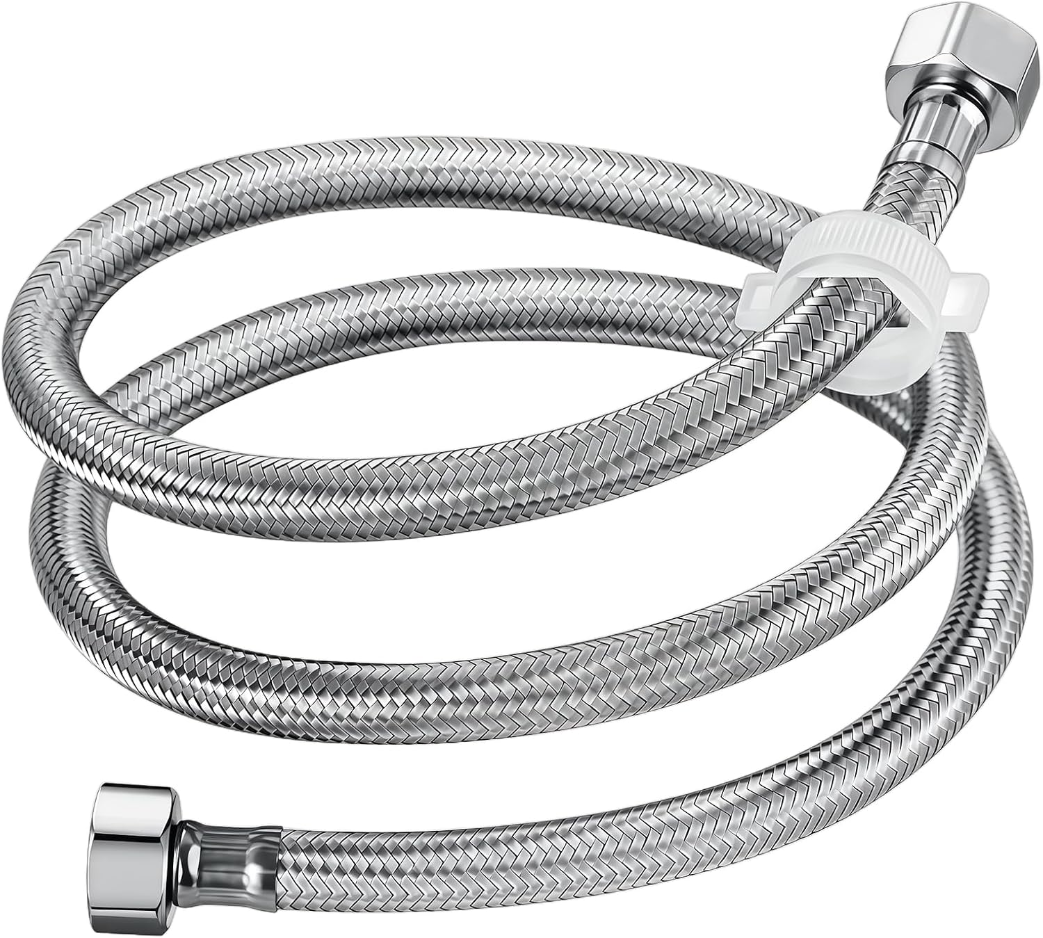 G 1/2" (1 Stück) Tuyau Tressé In Acier Inoxidable 304 150cm Tuyau Flexible, Tuyau Flexible Raccordement Chasse D'Eau, Pour Salle De Bains