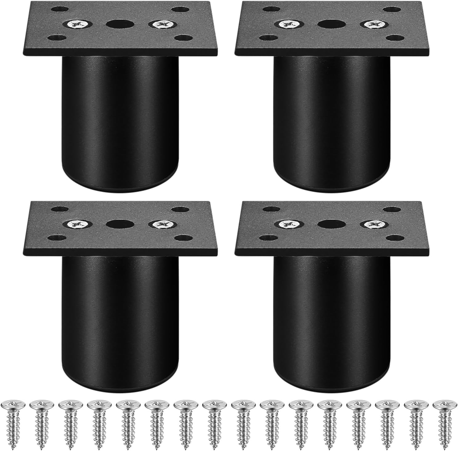 (4 Stück) Pieds Réglables Metal 50mm, Réglage 0-15mm Hauteur Réglables Von 0 Bis 15 Mm, Für Küche, Schränke, Tisch, Kommode, Chaiselongue, Beleuchtet, Canapé.