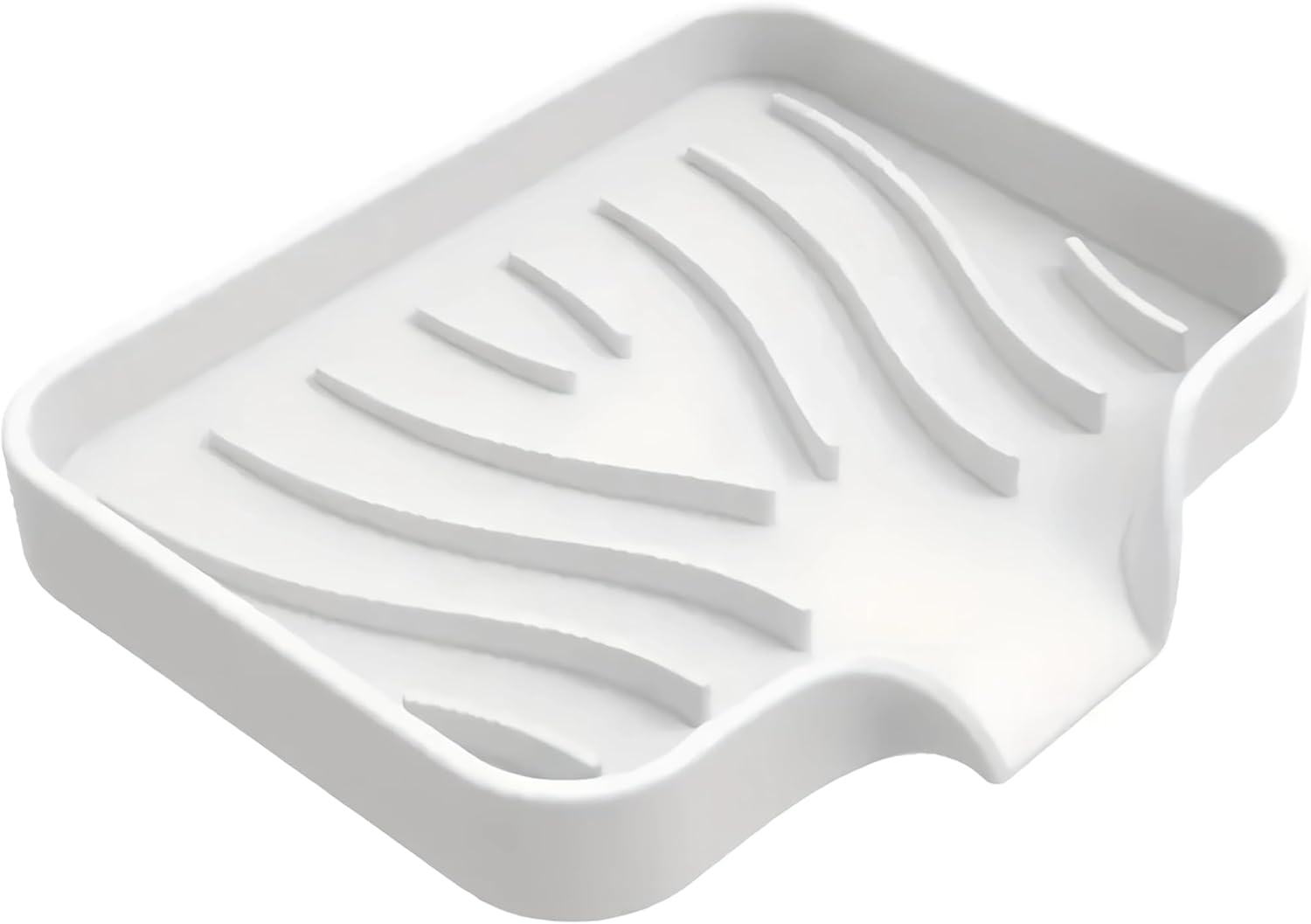 Porte-savon En Silicone De Haute Qualité – Design Anti-dérapant Und Drainant (weiß)