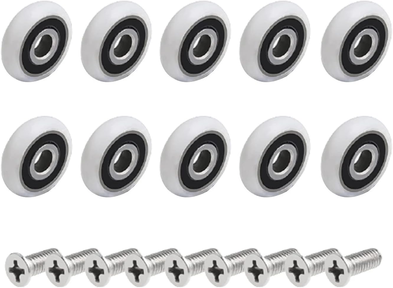 (19 Mm)lot Mit 10 Roulette-rechange-pour-porte-de-douche
