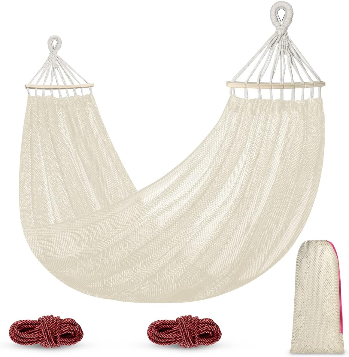 Hamac Filet Suspendu, Hamac De Camping Und Jardin Léger Et Frais Pour Intérieur/extérieur, Terrasse, La Sieste, 220 X 150 Cm, 200 Kg Ladekapazität