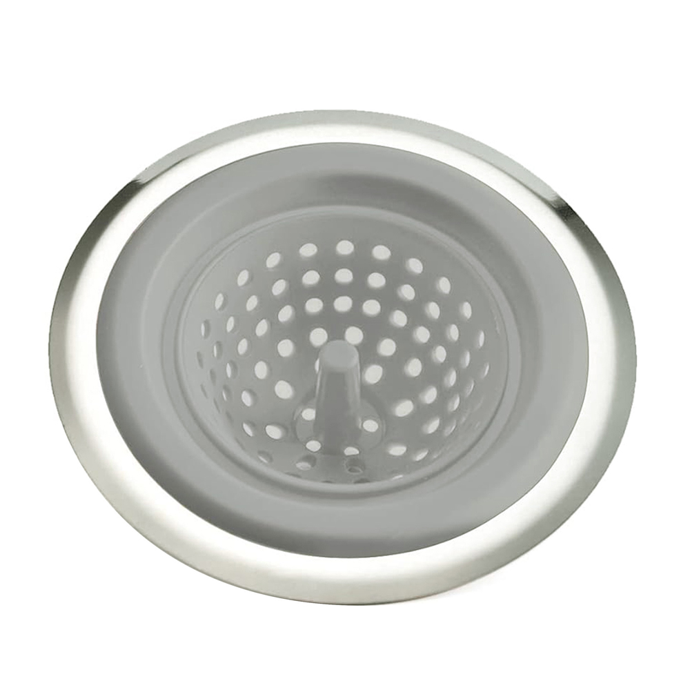 Passoire Für Die Küche, Filtre D'Évacuation Anti-colmatage, Kompatibel Mit Lave-vaisselle, Resistent Gegen Rouille, Grau, Lot De 2