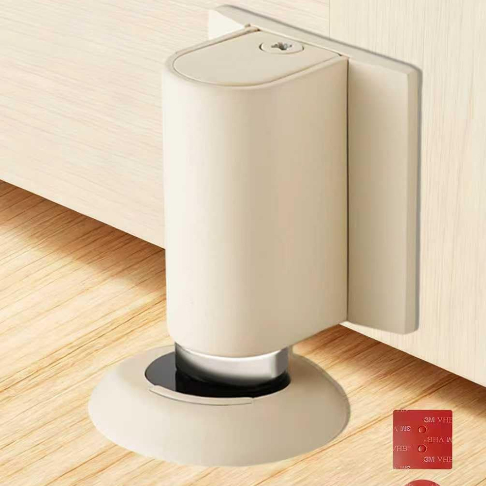 Magnétique En Métal Butée De Porte, Arrêts De Portes Avec Adhésif Et Vis, Cale Porte Reglable En Hauteur, Bloc Porte Silencieux (blanc)