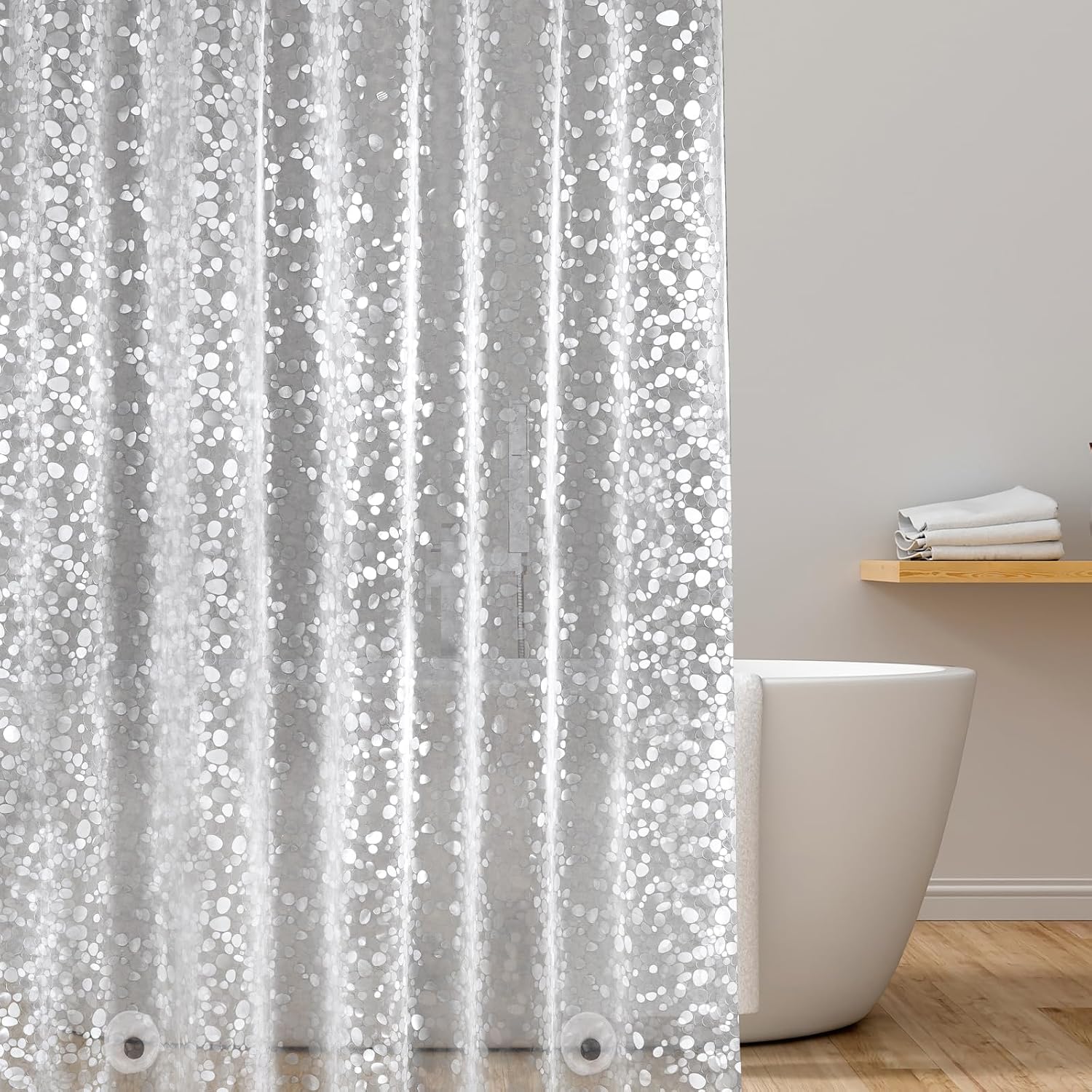 Duschwanne 120 X 200 Cm Mit Wasserundurchlässigem, Transparentem Eva-badezimmer – Waschbar – Feuchtigkeitsabweisend – Antibakteriell