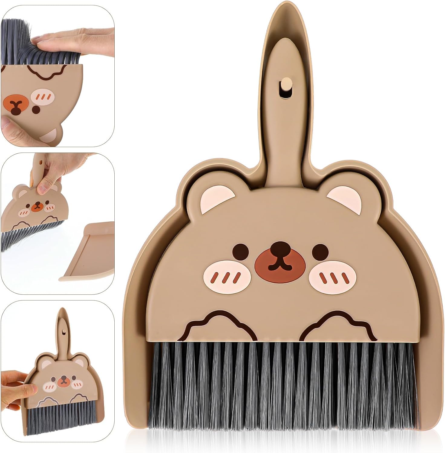 Mini Balai Und Pelle À Poussière Portable Mit Brosse Durable Und Légère Für Nettoyage De Bureau