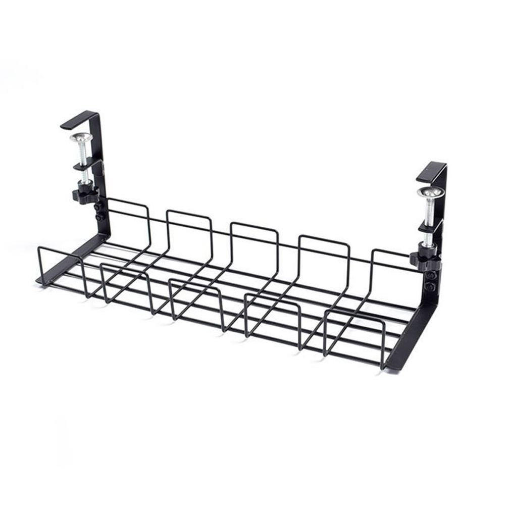 Lot De Cable Management, Plateau De Gestion Des Câbles Sous Bureau Sans Perçage, Schwarz