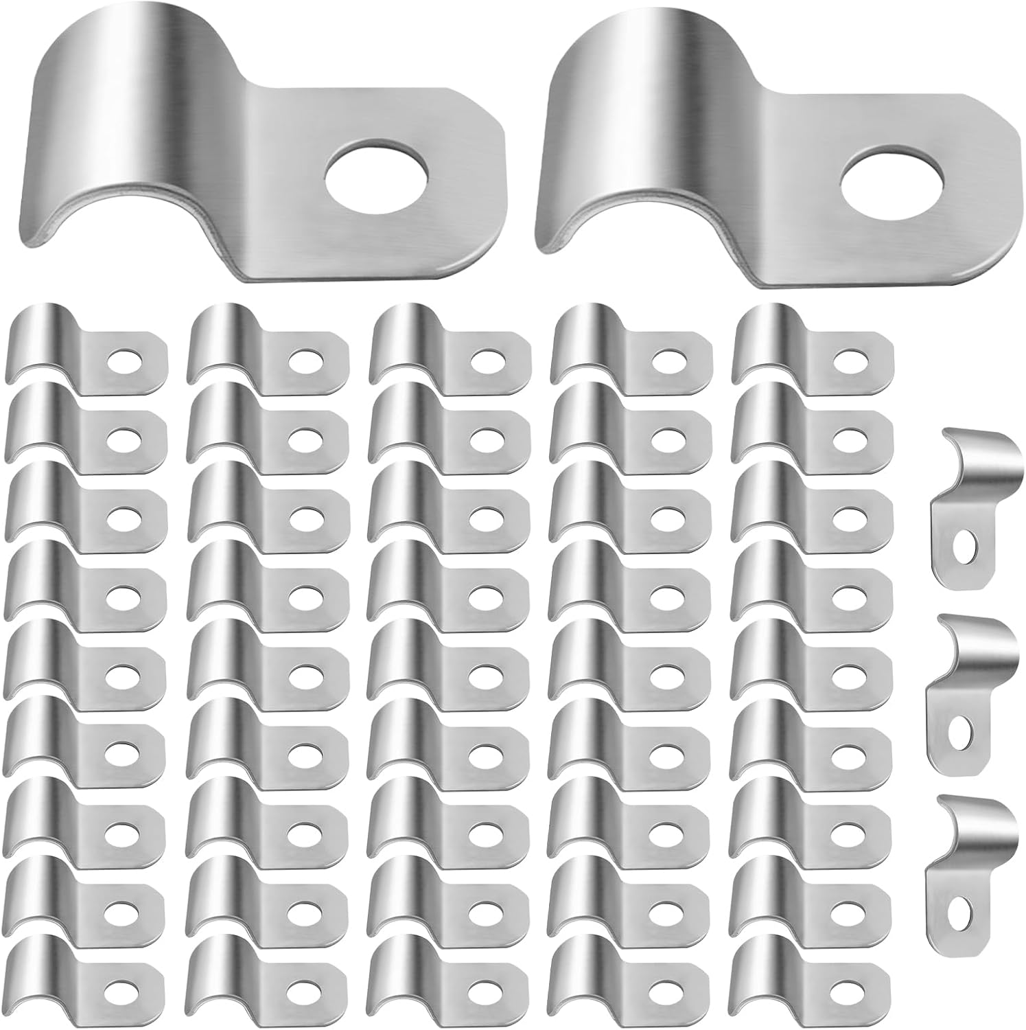 (50 Stück) Befestigung Für Rohre Und U 4mm-6mm, Colliers De Serrage Collier De Serrage Inox Clips Cable Monotrou Collier De Fixation