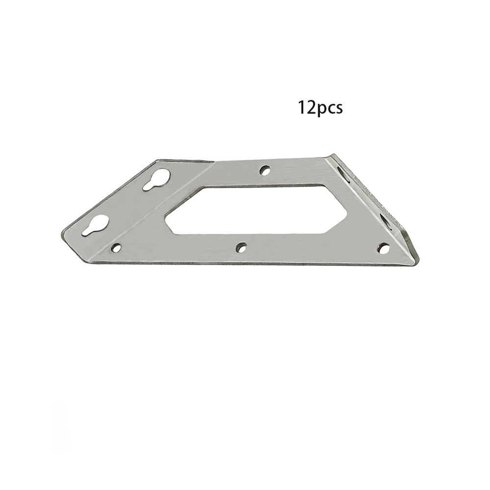 Lot 12 Connector In Acier Inoxydable Repair Fixtures Metal Renforts And Angle Pour Renforcer And Reparer Les Meubles In Bois
