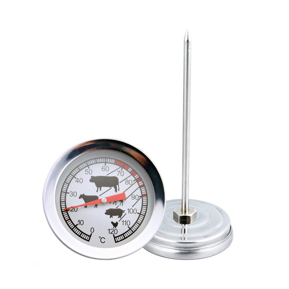 Thermomètre Und Viande Pour Vier Analoga, Thermomètre Und Sonde Aus Edelstahl 12 Cm