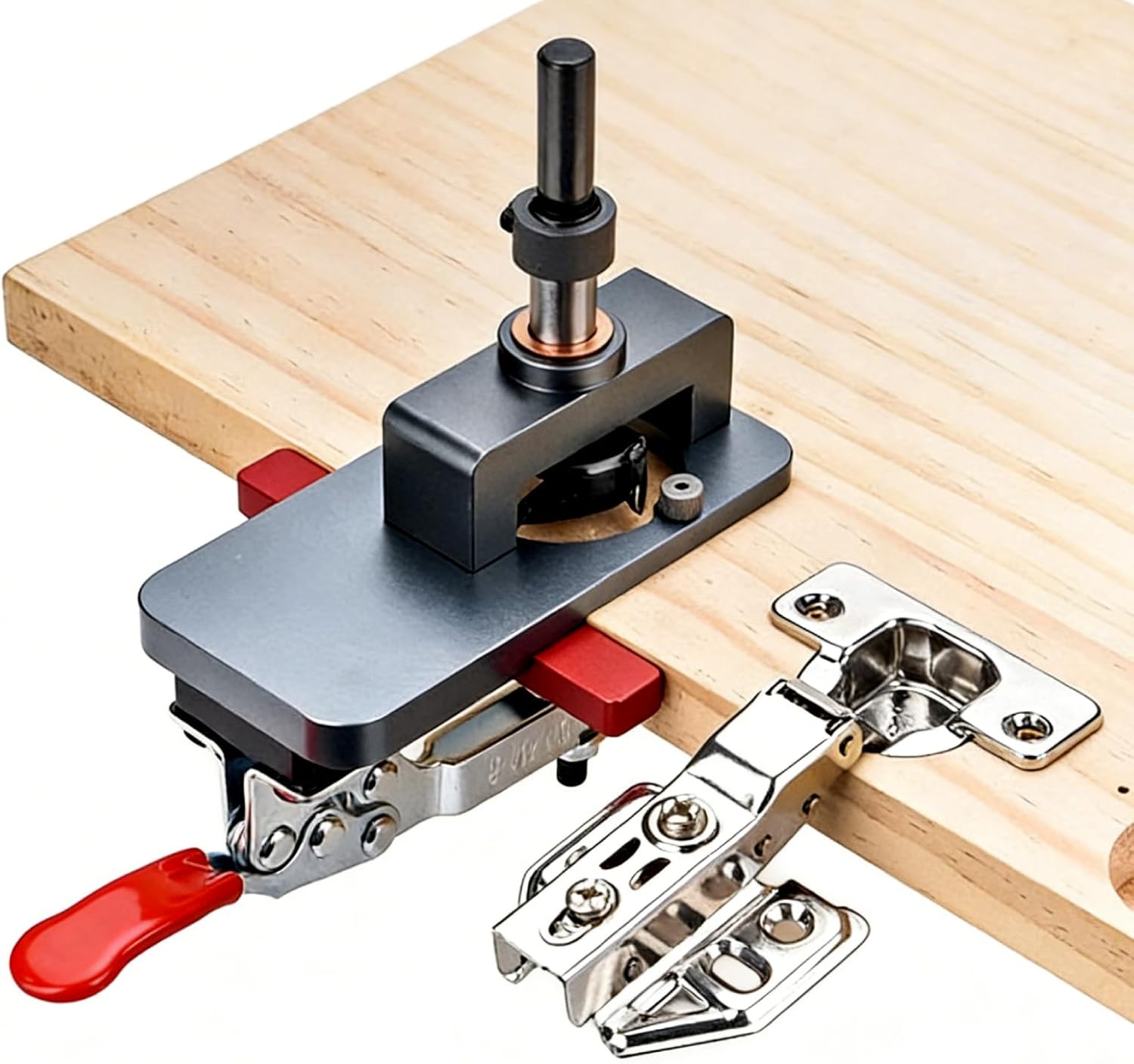 Gabarit De Percage Charniere 35mm, Guide De Percage Dissimulé En Métal, Localisateur De Armoire Poinçon De Armoire, Pour La Travail Du Bois De Bricolage