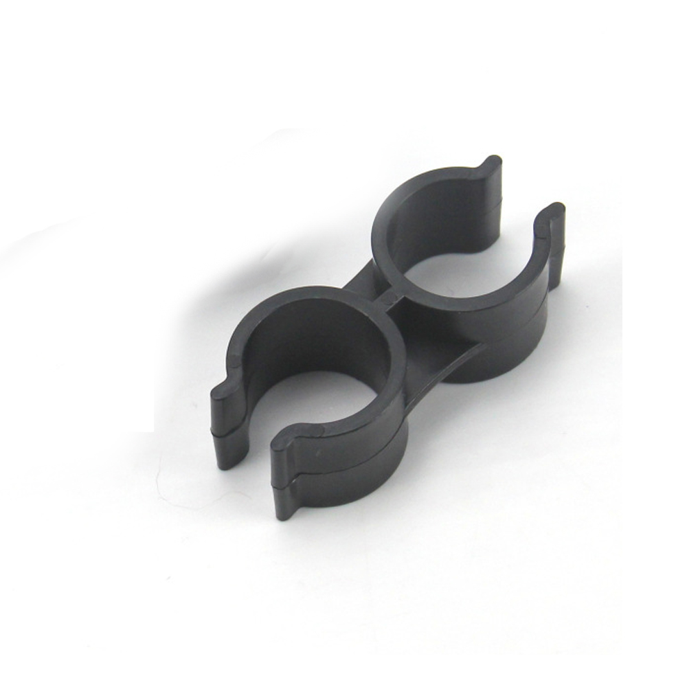 Colliers De Serrage Double Pour Tuyaux In Plastique Noir, Design Double Tête Solide, Fixierung Sécurisée Pour Raccordement De Tuyaux, Lot De 10pièces