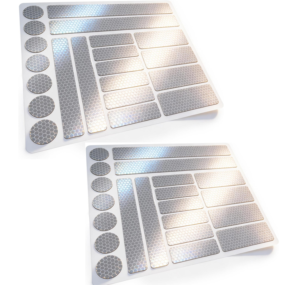 (2 Stück 21 Aufkleber Reflechissant - I Autocollant Reflechissant Bande Reflechissante Accessoires Autocollante Stickers Pour Casque