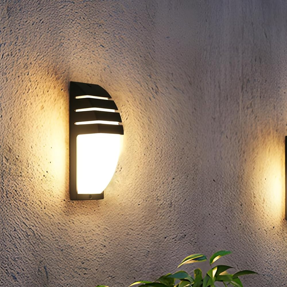 Applikation Murale Extérieure Led, Leuchte Murale Noir Pour Cour, Jardin, Chambre, Salon, 26cm X 9cm