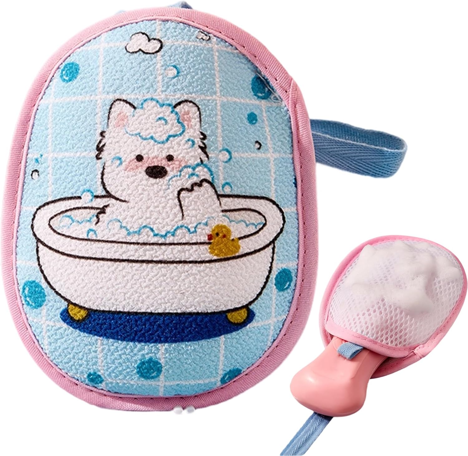 Sac De Savon En Barre – Pochette De Douche En Polyester – Filet À Savon Moussant Portable Withlanière, Nettoyage En Profondeur, Organisateur