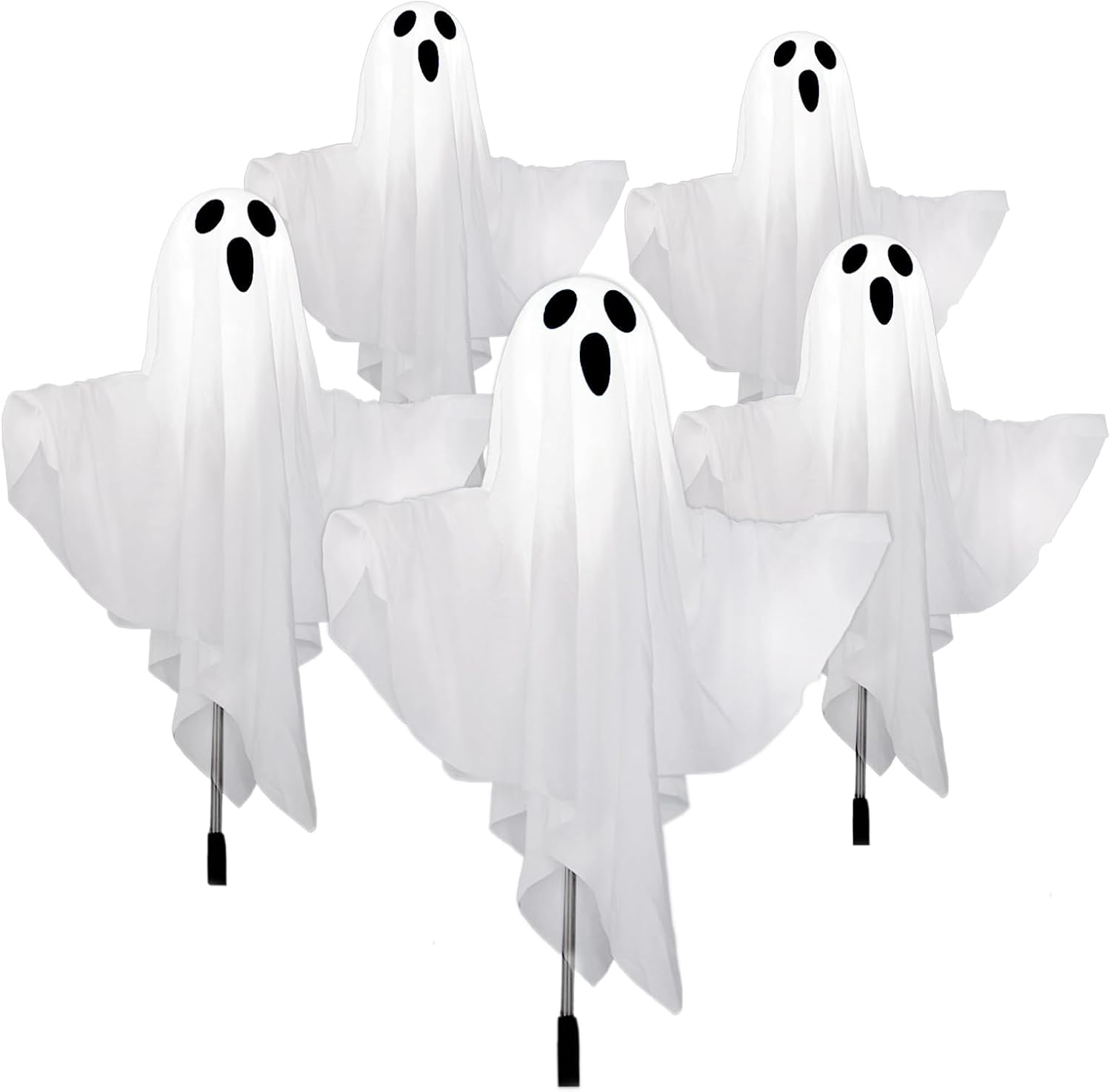Lumières Sur Piquet Fantomatiques Pour Le Jardin Décoration De Jardin Halloween-leuchten Auf Dem Kamin Für Den Durchgang Durch Den Garten Und Die Veranda