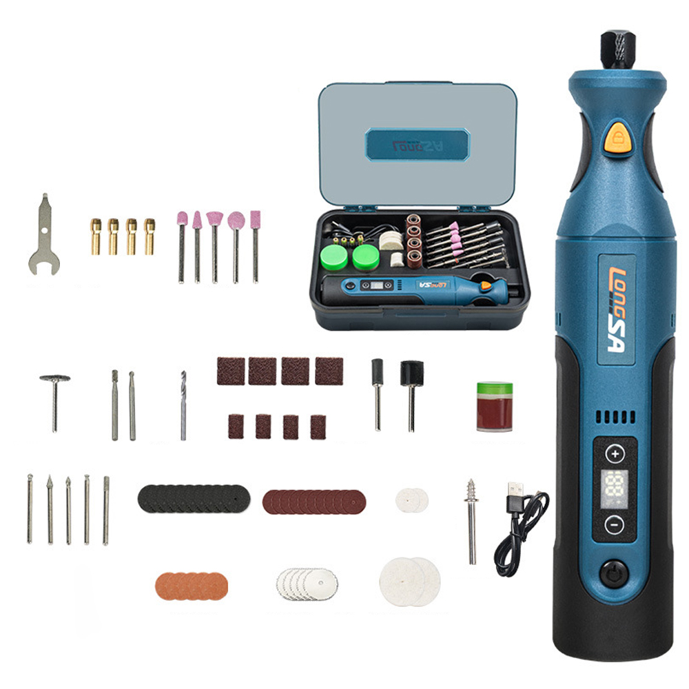 Mini-akku-rotationswerkzeug-set, 7,4 V, 12 Geschwindigkeitsstufen, Usb-aufladbar Für 3d-drucker, Schleifen, Schmuckherstellung, Holzschnitzen, Polieren, Bohren Und Diy-projekte