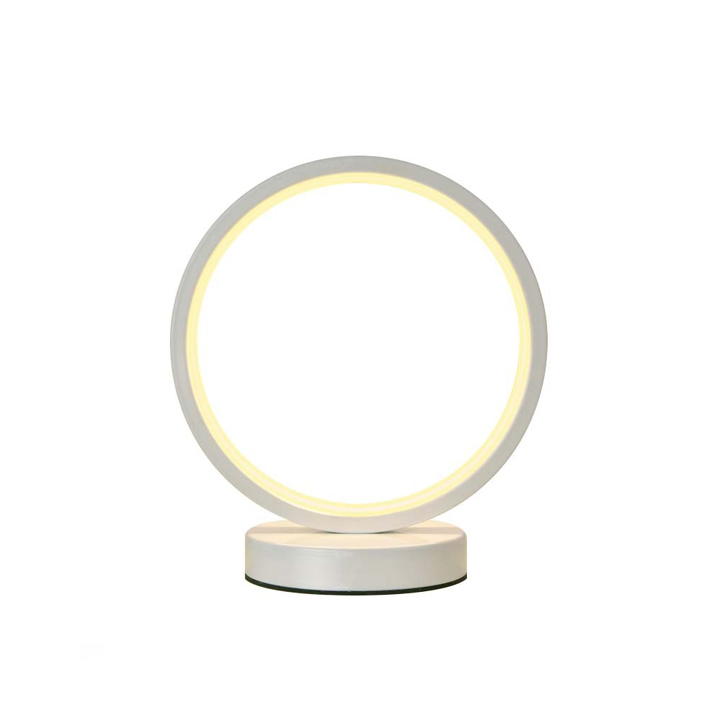 Lampe De Chevet Led, Lampe De Table À Base Round À Command Tactile, Style Modern Pour L'Intérieur Et La Chambre À Coucher (3 Farbabstufungen)