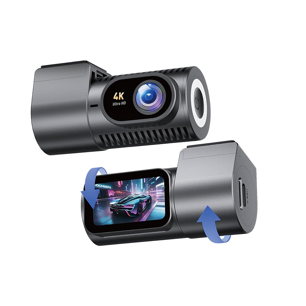 (4k Dual-dashcam, 18 Mp, F1.8 Blende, 170° Weitwinkel, Integriertes Gps, Wlan, Kollisionssensor, Parküberwachung, 1,5-zoll-bildschirm, Unterstützt 256 Gb Tf-karte)