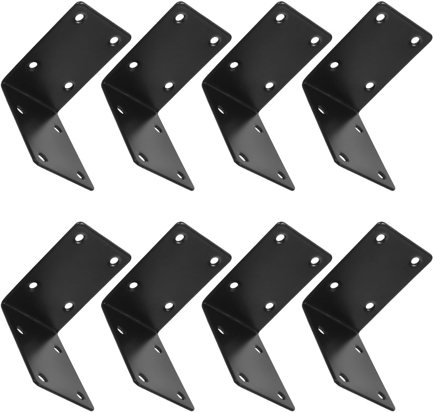 (8 Stück) Équerres Angle Acier Inoxydable Noir Pour Jardinières Support Lourd Fixation Renforcée Pour Coins De Meubles Étagères Et Bacs À Plantes