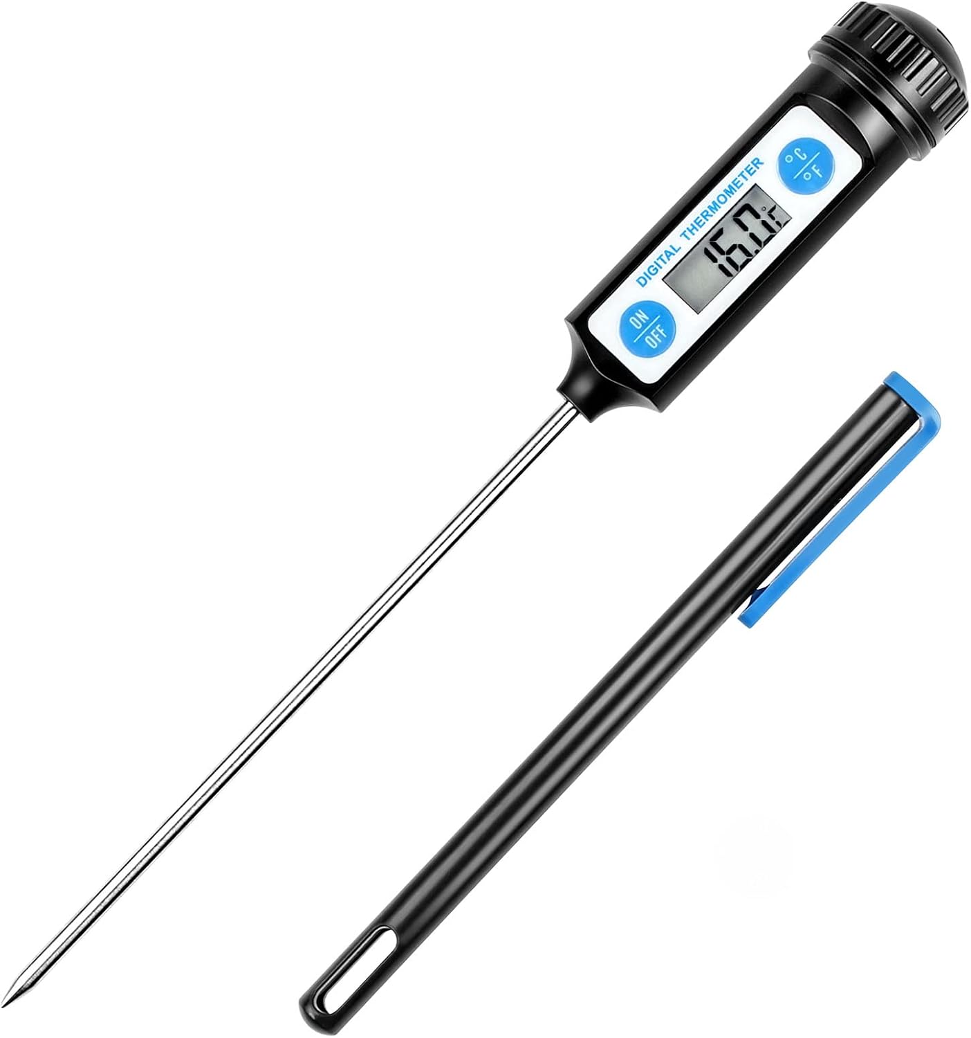 Küchenthermometer, Küchenthermometer Numerisches Digitalthermometer Mit Langer Sonde Und Lcd-bildschirm Für Ernährung, Essen, Essen, Backen, Grillen
