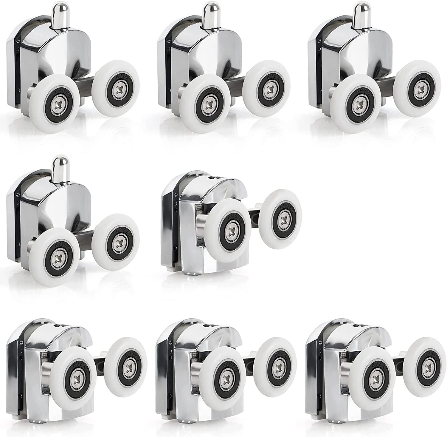 Lot Von 8 Roulettes Pour Porte De Douche Und 23 Millimetern (4 Supérieurs Und 4 Inférieurs)