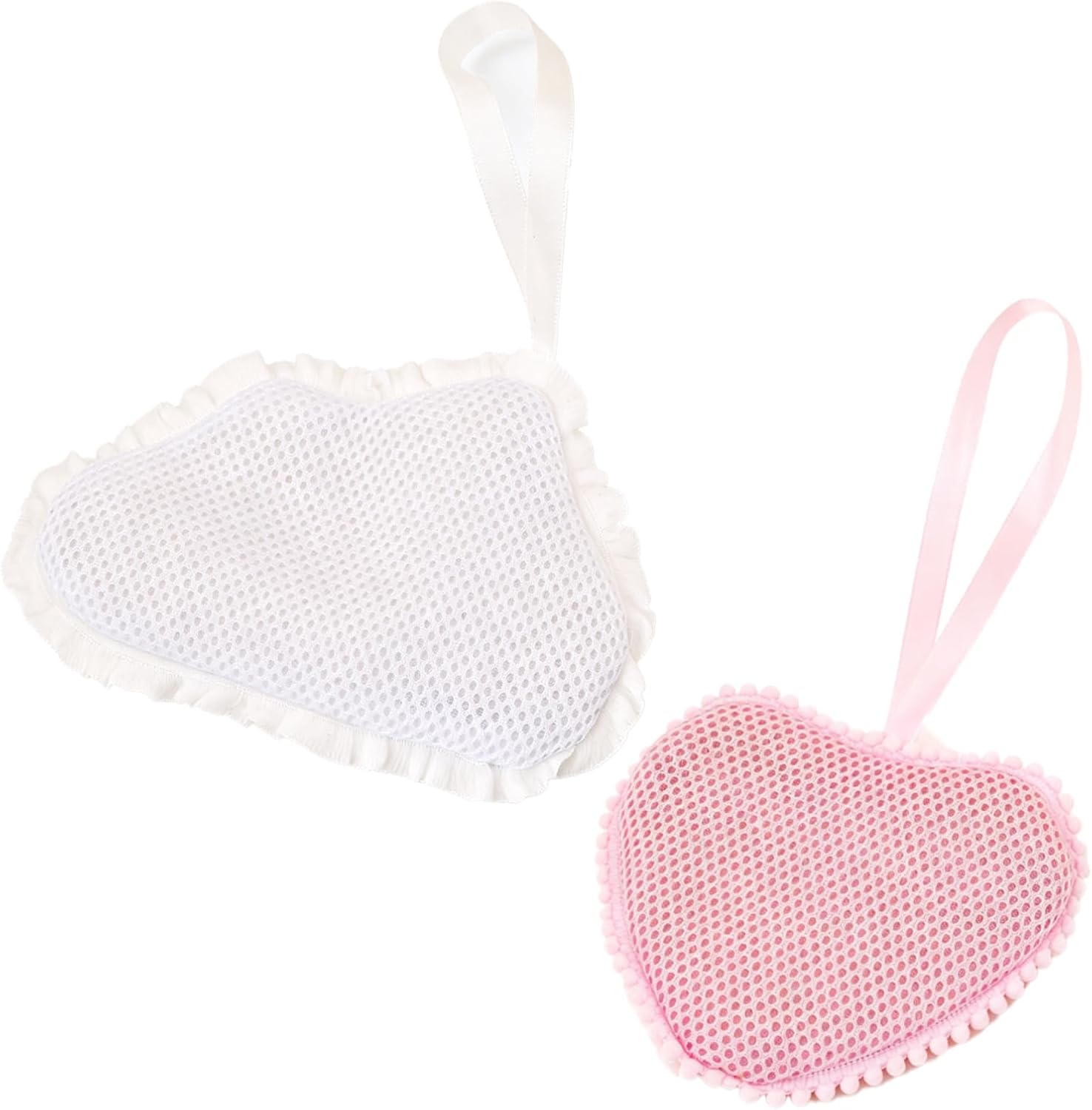 (2 Stück) Porchette De Rangement Pour Savon Mit Boucle De Suspension, Pochette Pour Savon Peeling Moussant, Filet À Savon En Maille Épaisse