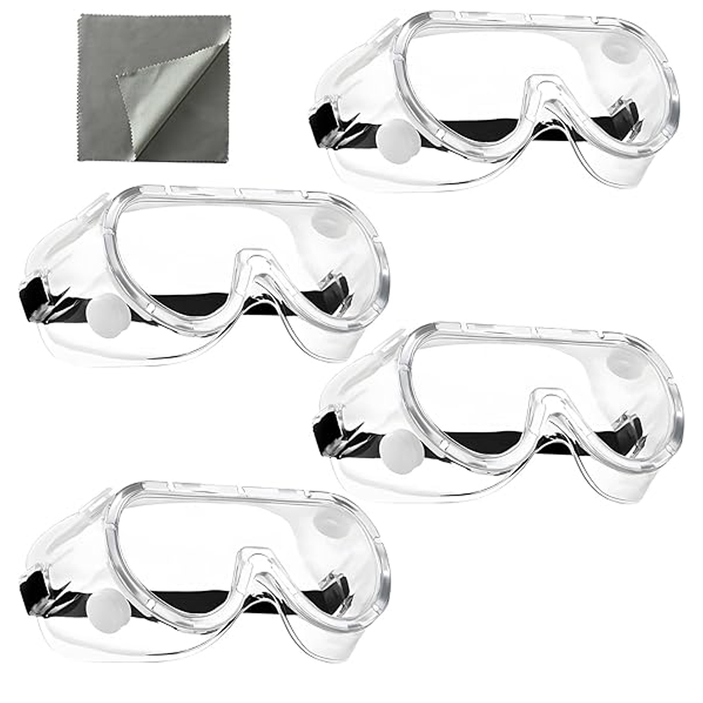 (4 Paar Lunettes De Protection Transparentes, Lunettes De Sécurité Anti Buée Und Anti Poussière Avec Protections Latérales,