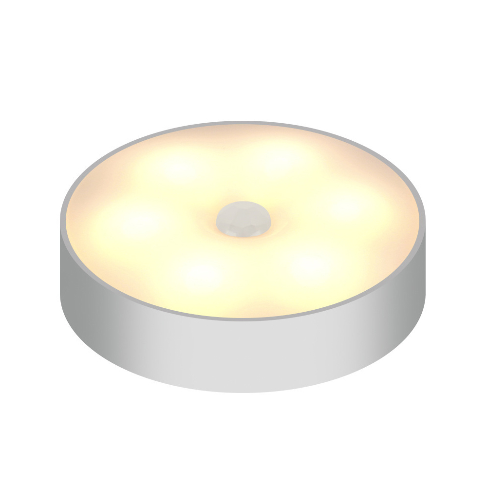 Led-induktionsbeleuchtung, 3 Modi, Wiederaufladbar Über Usb/adsorptionsmagnet, Für Schränke, Rolltreppen, Schränke, Gelb