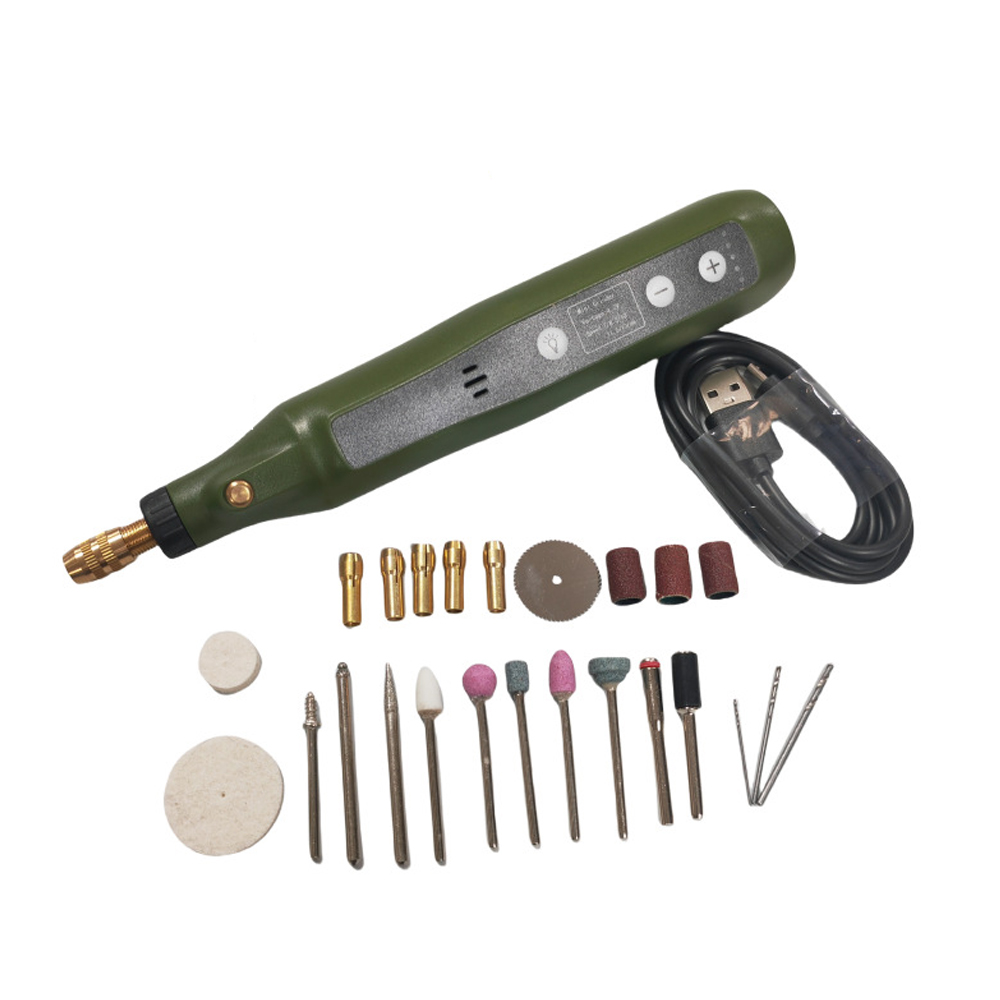 Kit D'Outil Rotatif Sans Fil Mini Perceuse Rotative 5 Vitesses Réglables Rotatifs Multi-usage For La Gravure, Le Meulage, Le Polissage