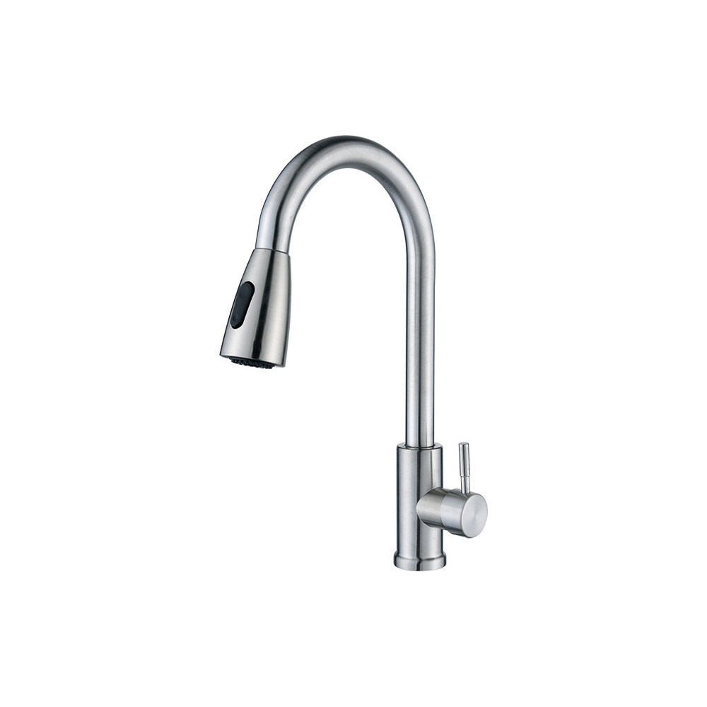 Robinet Cuisine, Mitigour Cuisine, Pivotant À 360° D'Évier À Arc Élevé Pulvérisateur Escamotable 2 Modes, Acier Inoxidable