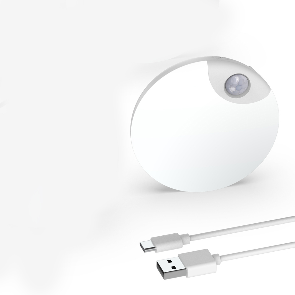 Veilleuse Detector Dlampe Led Wiederaufladbarer Usb-blank Chaud, Innenbeleuchtung Für Schrank, Treppe, Plakat, Küche, Couloir, Zimmer