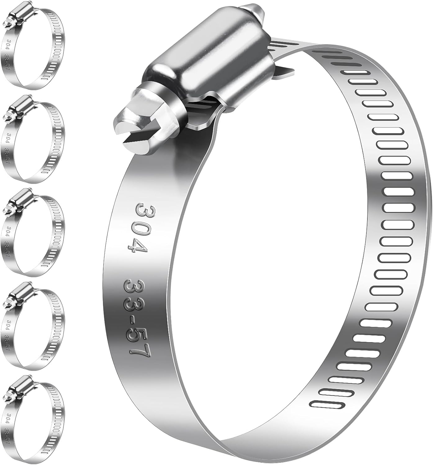 Konvolut Von 6 Gezahnten Colliers 33–57 Mm Aus Acrylsäure 304 Gezahnte Colliers – Sortiment An Gezahnten Colliers