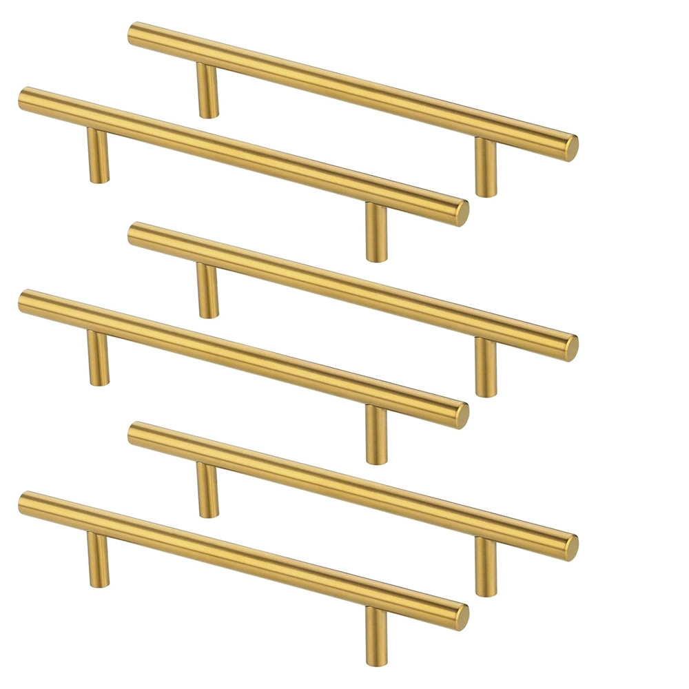 Poignee De Meuble Cuisine, 6 Stück Poignee Meuble Dorée, Poignet De Porte Cuisine, Entraxe 128mm, Acier Inoxydable, Pour Armoire, Tiroir, Placard