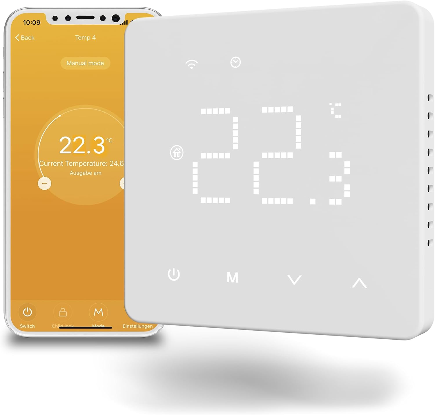 Thermostat Für Chauffage Au Sol Electrique, Intelligenter Wifi-thermostat, Programmierbare Raumthermostate Mit Kompatibeler Sonde