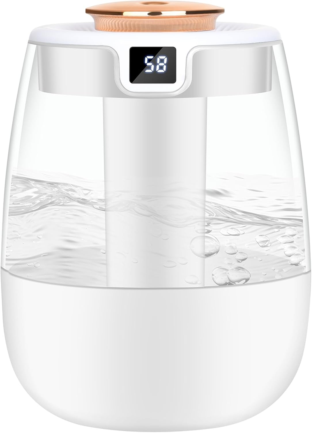 Luftbefeuchter, 2,2 L Luftbefeuchter Mit Intelligenter Luftfeuchtigkeitsanzeige, Extrem Leise, Mini-luftbefeuchter Mit Le-leuchte