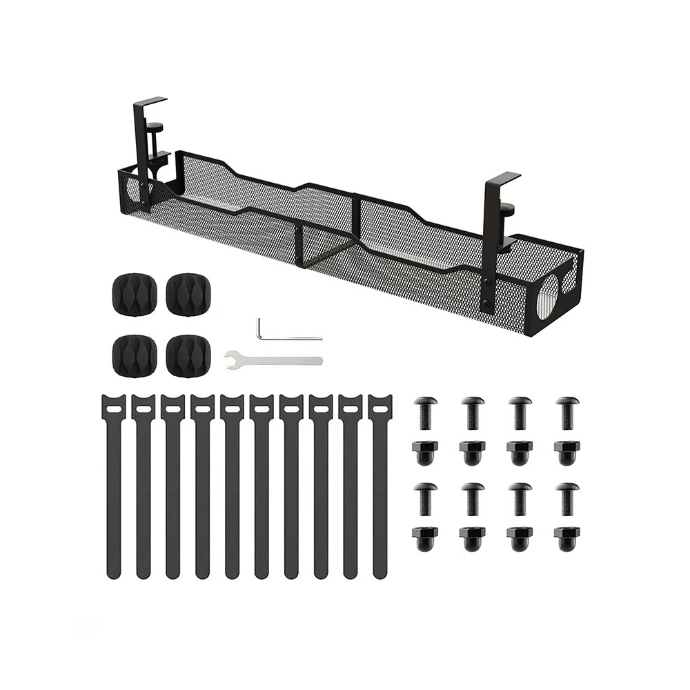 Kabelführungsebene Unter Le Bureau Sans Perçage, Extra Langes 25''/64 Cm Kabelmanagement Für Die Kabelorganisation