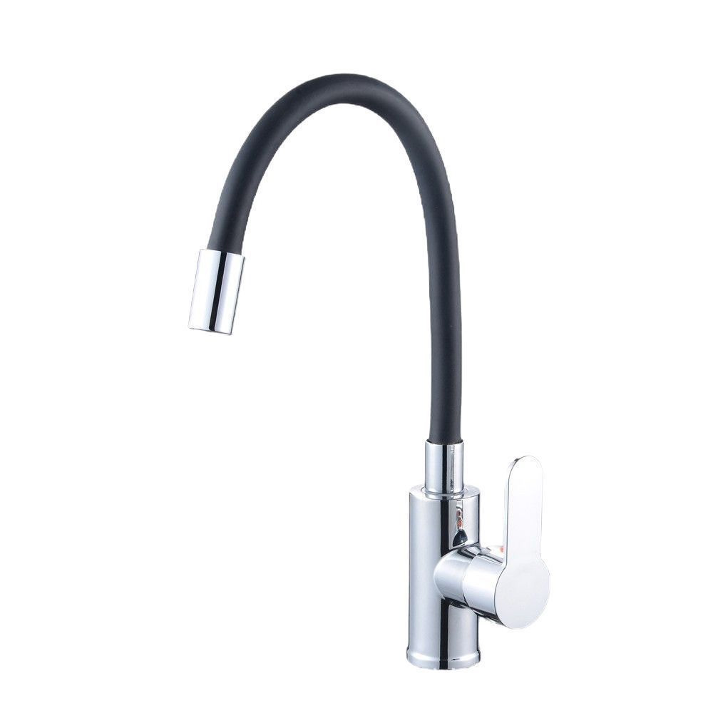 Robinet Cuisine Noir, Mitigeur Évier Mit Bec Flexible, Robinet De Cuisine Flexible, Cuisine Mitigeur Flexible Rotative À 360°