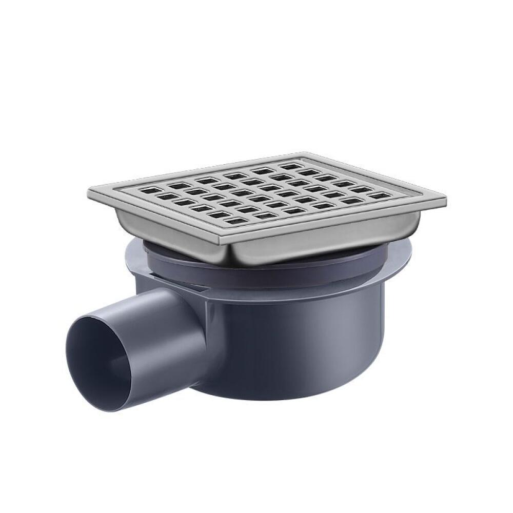 Caniveau De Douche En Acier Inoxydable 360° Siphon,siphon De Sol,15x15 Cm,capteur D'Odeurs Et Filtre À Cheveux 2 En 1,siphon De Sol Pour Douche