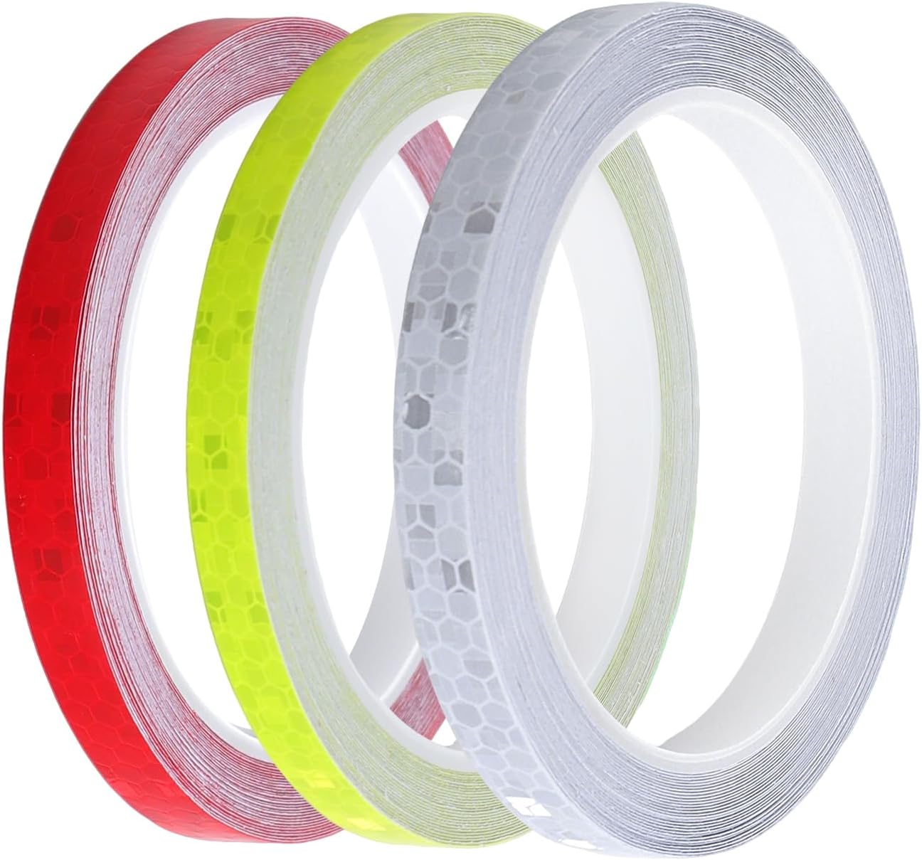 Bande Reflechissante Autocollante 3 Rouleaux 8 M, Bande Reflechissante Etanche, Autocollant Reflechissant Pour Vélo, Casque, Voiture, Poussette