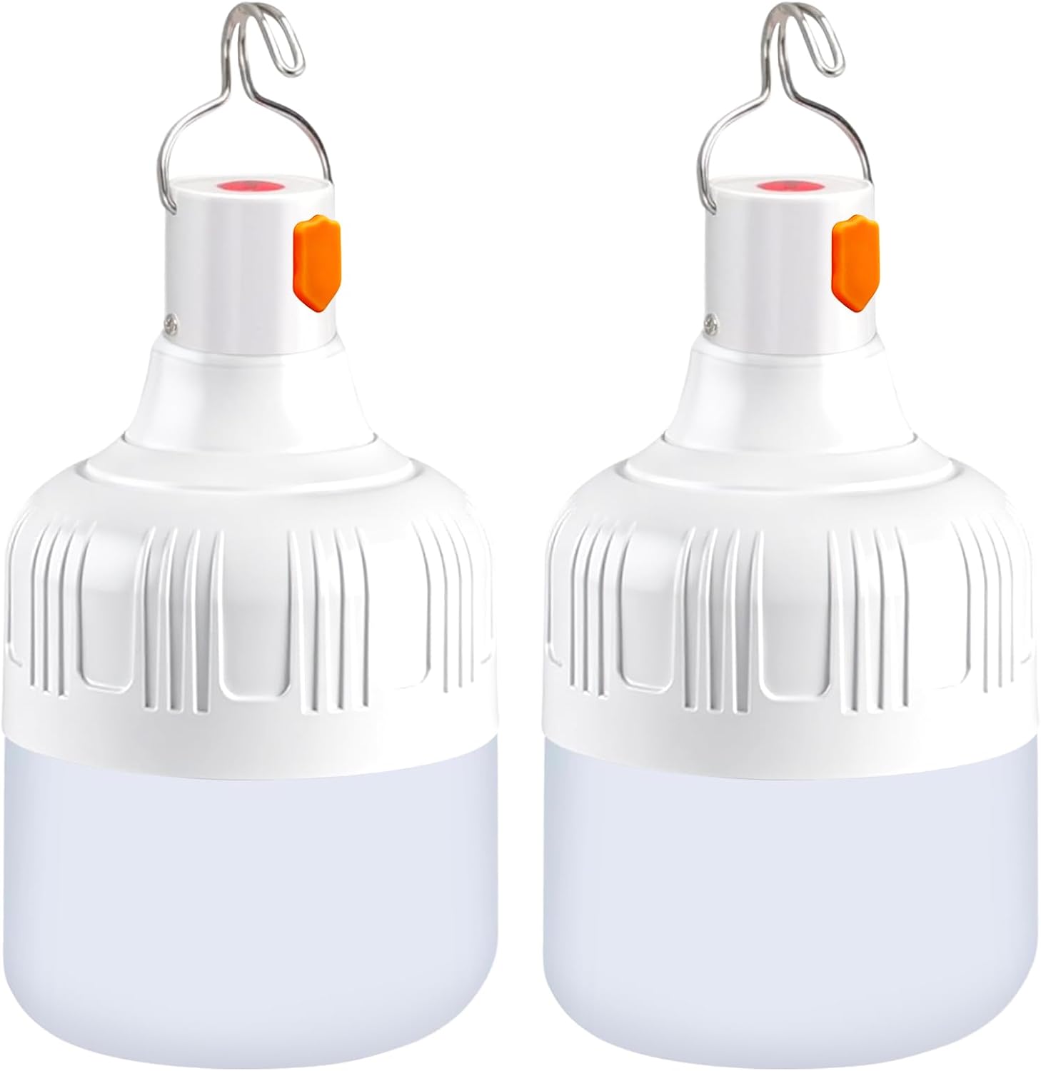 (2 Stück) Camping-laternen, Wiederaufladbare Usb-camping-lampe, 3 Modi, Tragbar. Zelt-taschenlampe Mit Häkelarbeit Für Biwak-pêche-rand