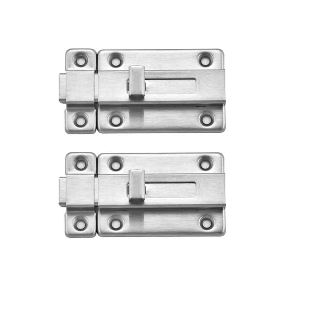 Lot 2 Ziele 3,0 Pouces Verrou De Porte À Boulon Coulissant Mit 12 Vis Verrou De Porte En Acier Inoxydable Für Alle Typen
