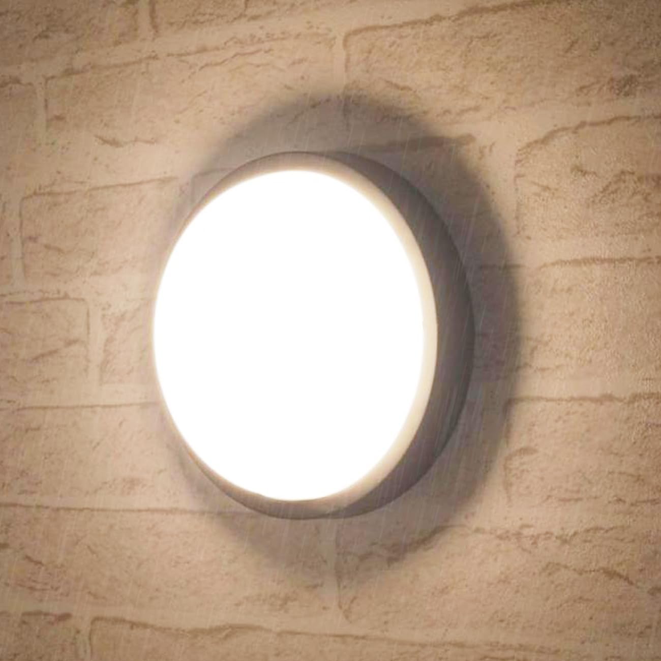 Éclairage Extérieur Autour Des Murs, 15w Eclairage Extérieur Led, Applique Murale Protégée Etanche, Plafonnier Rond Blanc - 1 Stück
