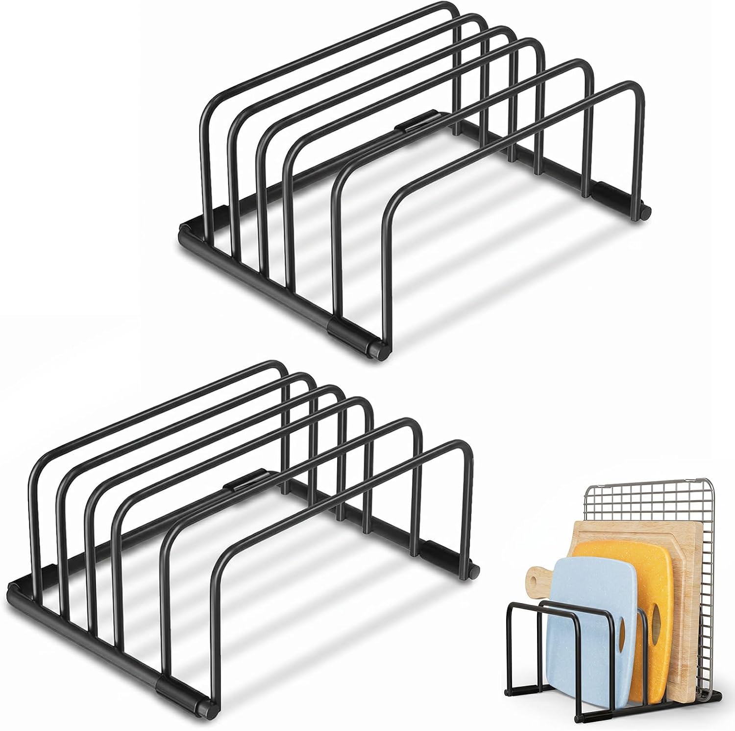 Stück Support Planche Und Decouper, Support Couvercle Und Casserole Und Acier Pour Assiettes, Planche Und Découper Und Support De Vaisselle De Cuisson