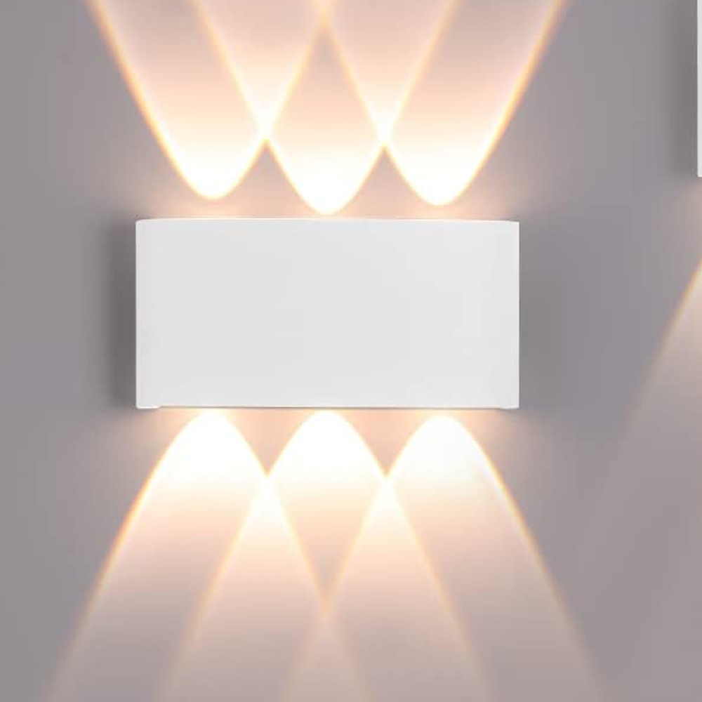 Wandleuchte Murale Extérieur/intérieur Led-wandleuchte Extérieur 6w Moderne In Aluminium Up-and-down-applikationsleuchte Spot Lampe Murale(lumière Chaude)